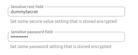 sensitive fields